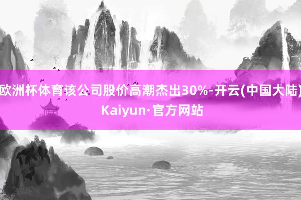 欧洲杯体育该公司股价高潮杰出30%-开云(中国大陆) Kaiyun·官方网站