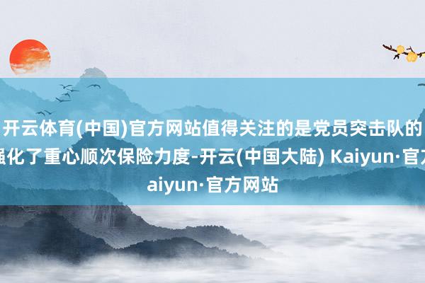 开云体育(中国)官方网站值得关注的是党员突击队的介入强化了重心顺次保险力度-开云(中国大陆) Kaiyun·官方网站