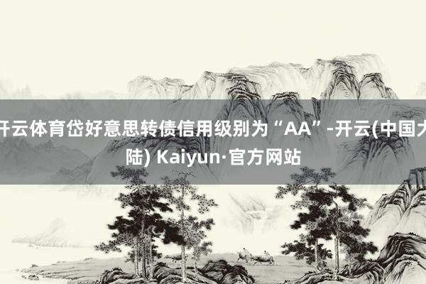 开云体育岱好意思转债信用级别为“AA”-开云(中国大陆) Kaiyun·官方网站
